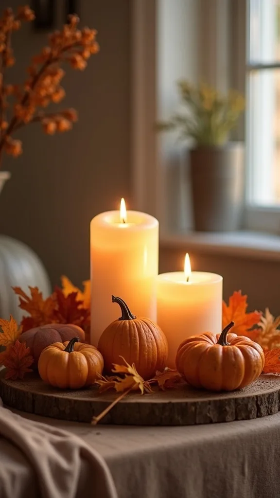 How can you shift the same vignette from early fall to Halloween in 2 minutes?