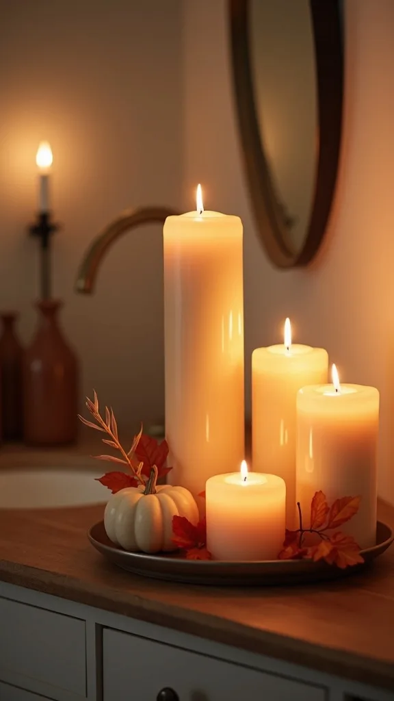 How do you make candlelight feel cozy in a living room with overhead lighting?