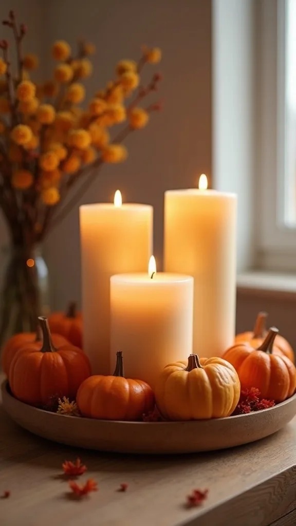 How do you build a modern Halloween candle vignette without going cheesy?