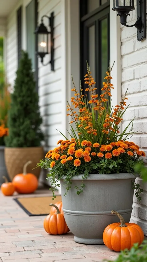 Can I use faux plants in fall flower pots and still look real?