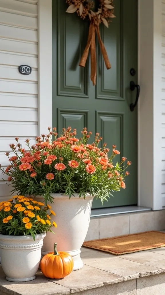 What’s a no-fail color palette for fall porch planters?