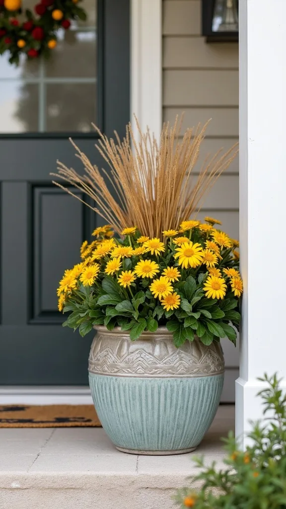 What are the best dollar-store add-ons for fall flower pots?