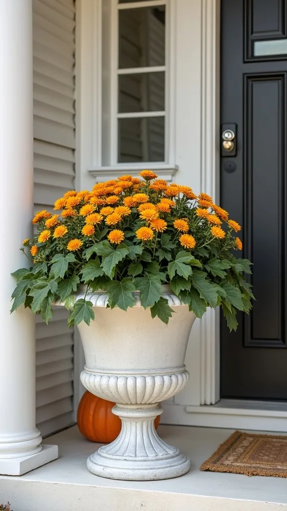 How do I make a thrifted urn look like a designer front door planter?