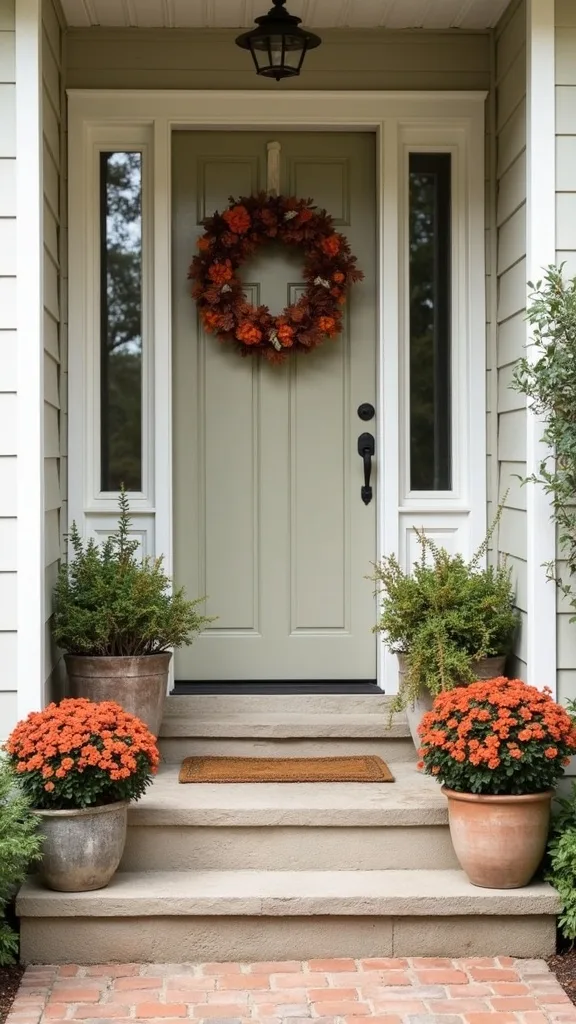 What are the best front door fall planters for small porches?