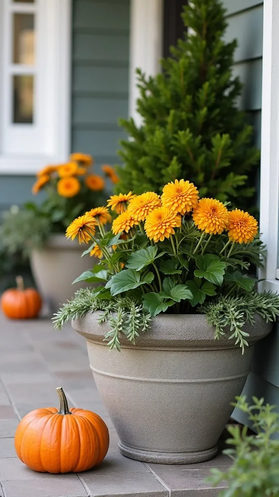 What plants last the longest in fall planters?