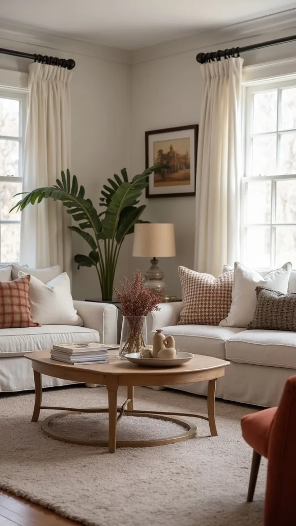 What’s the best way to use plaid in a living room without going cabin?