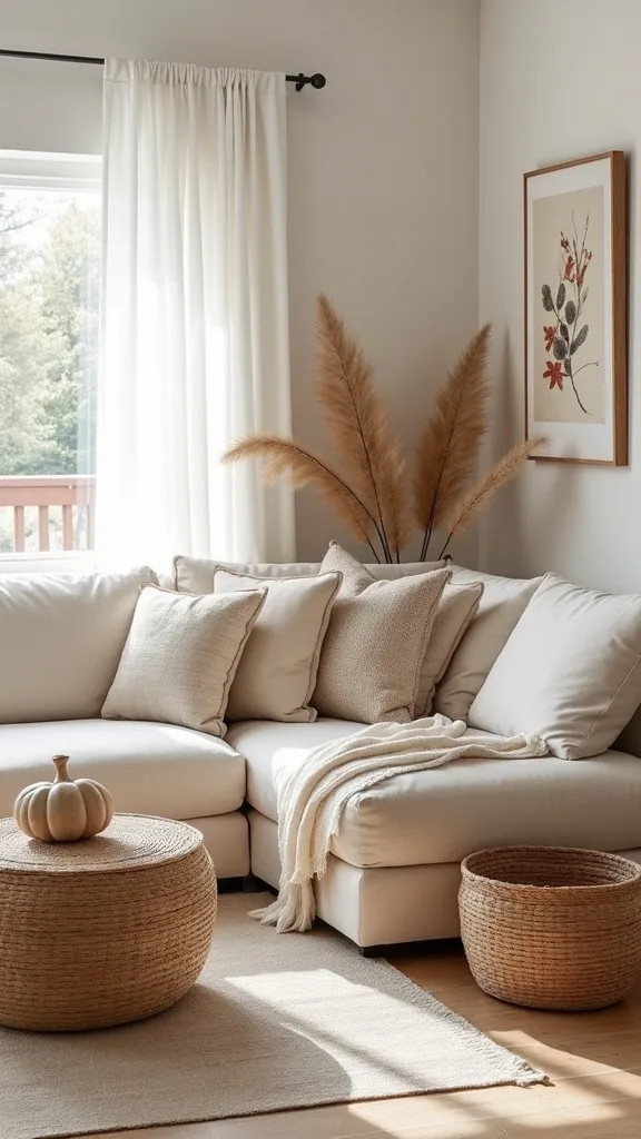 How do you decorate with baskets in fall without looking like storage overflow?