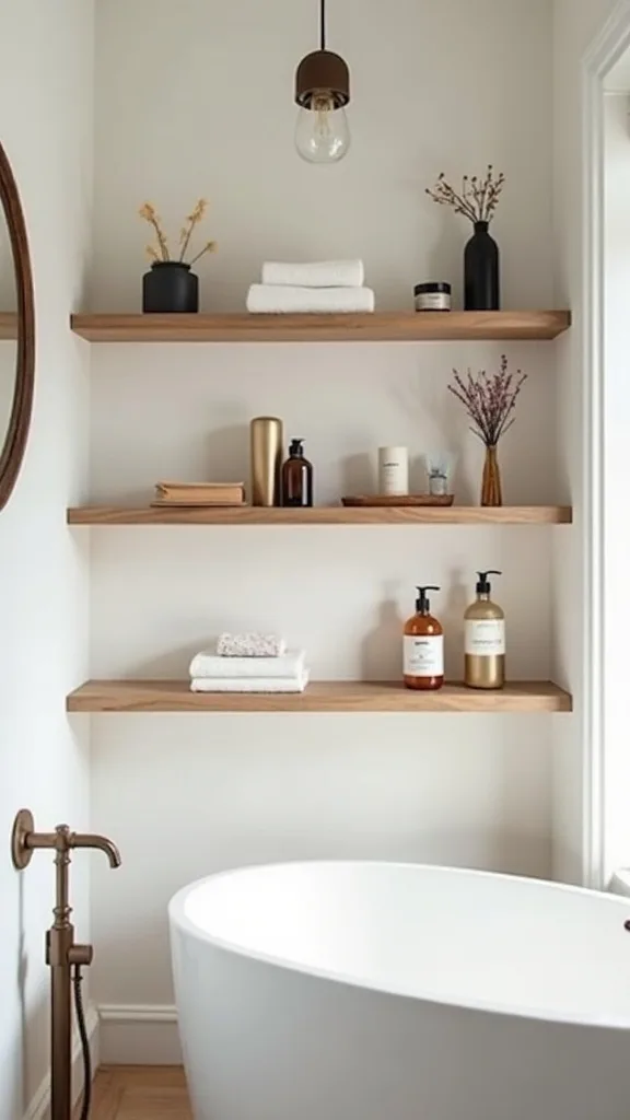 How do you create a seasonal bathroom display that still feels minimal?