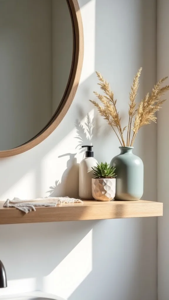 How do you keep a bathroom shelf styled when you’re always in a rush?