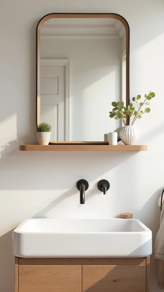 How do you style around wall-mounted faucets or a modern vanity?