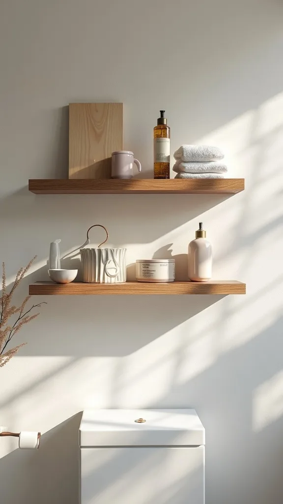 What should you put on bathroom shelves that you actually use every day?