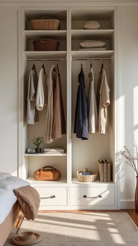 How can you make closet space feel “available” without emptying it completely?
