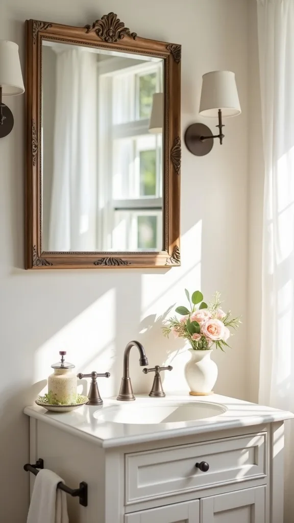 How do you handle mirror and getting-ready space in a guest room?