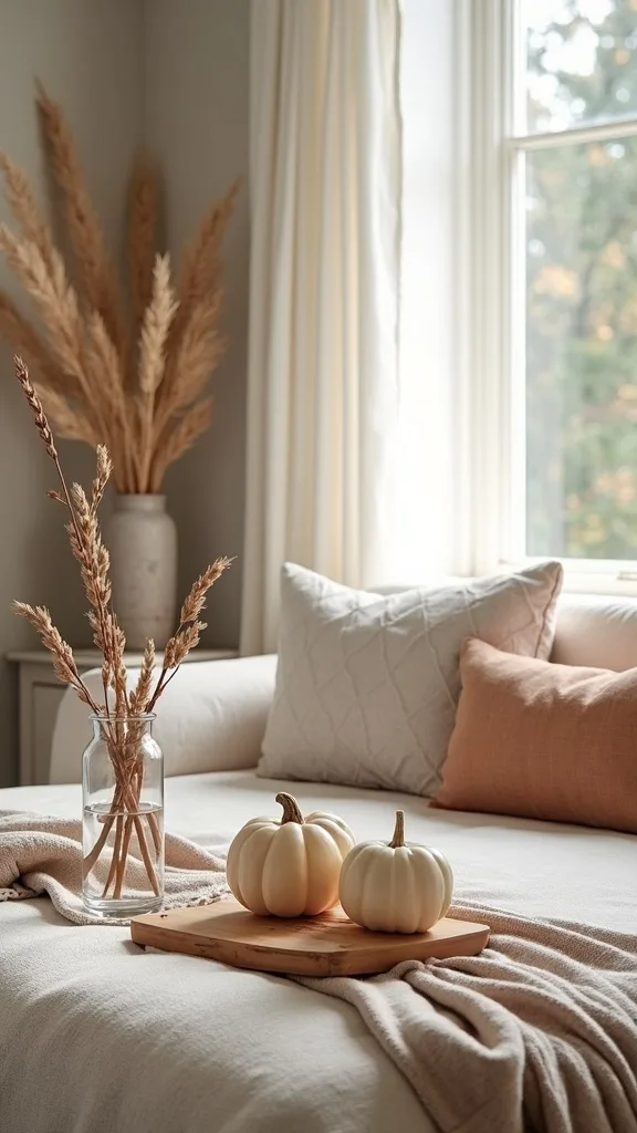 How do you keep the room from feeling over-decorated for fall?