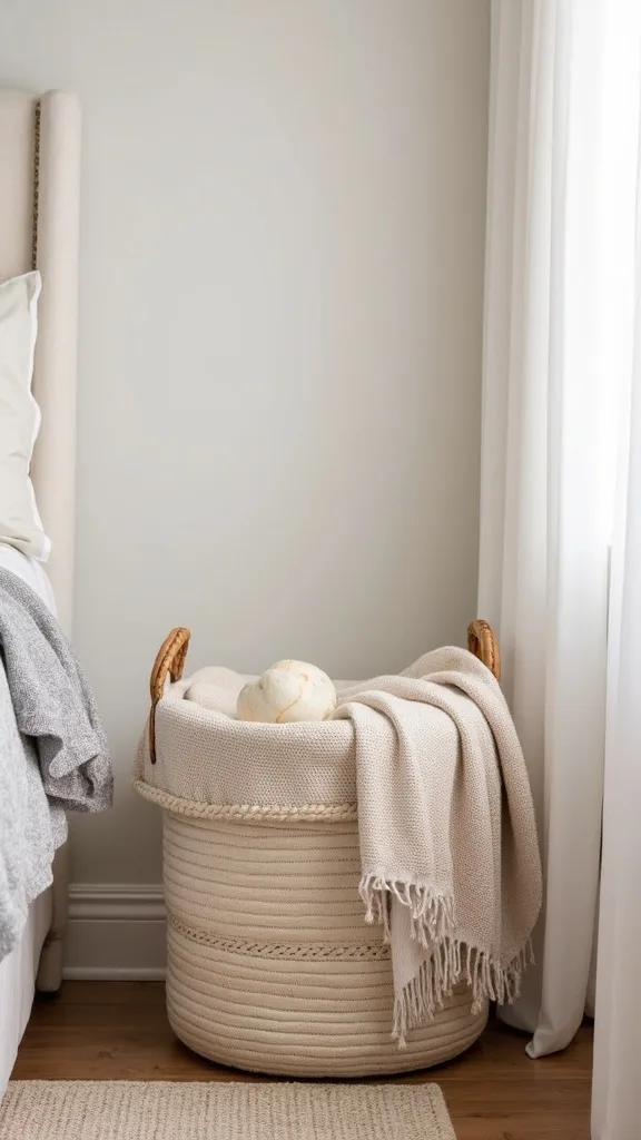 How do you add an extra blanket basket that doesn’t look like laundry day?