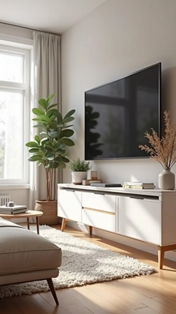 How do I make a TV wall look modern without a full remodel?