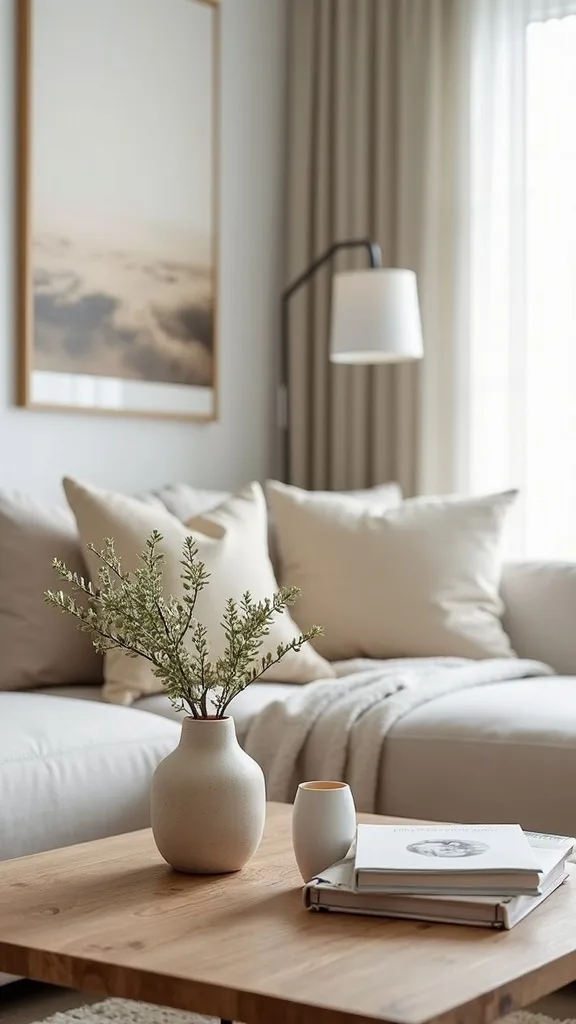 How do I decorate a modern coffee table without clutter?