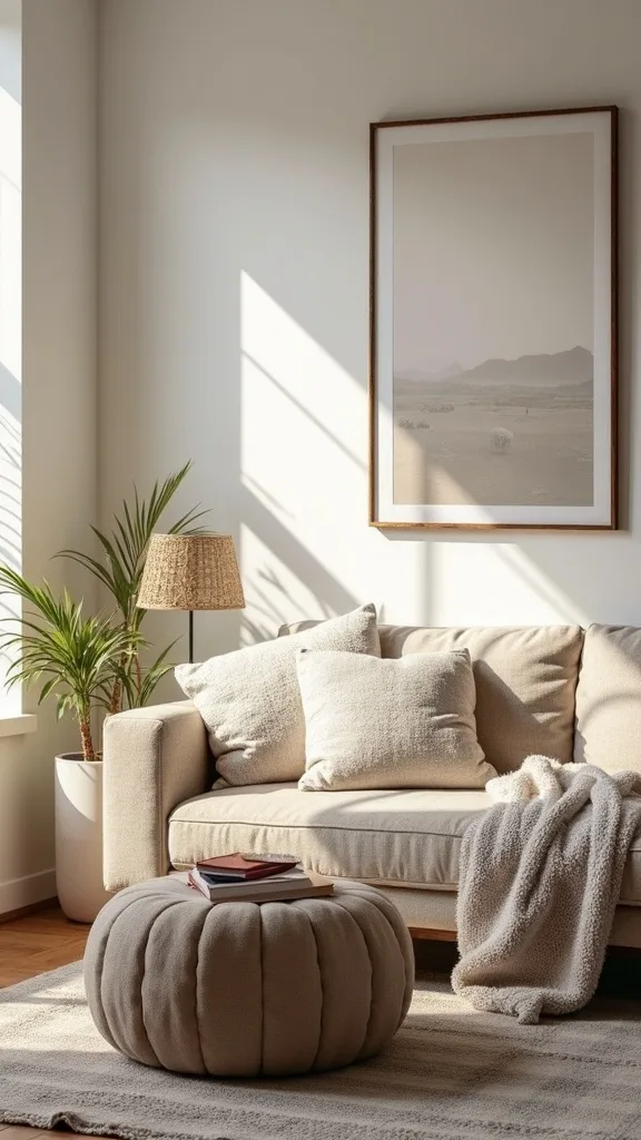 What should I avoid if I want a cozy room (not cluttered and dim)?