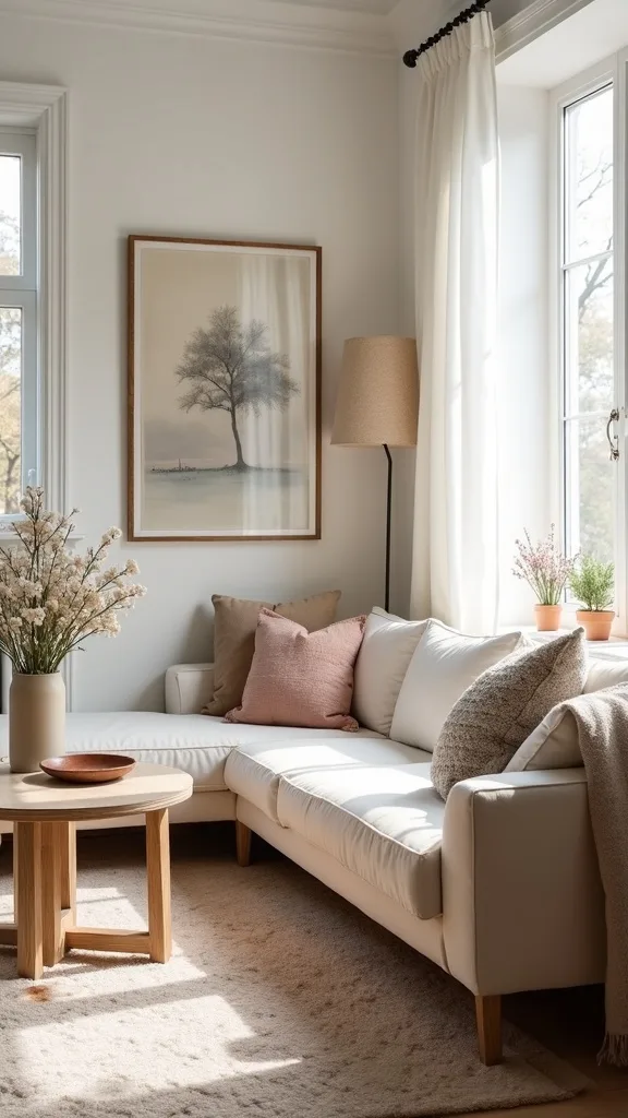 How do I decorate a small living room and keep the walkway open?