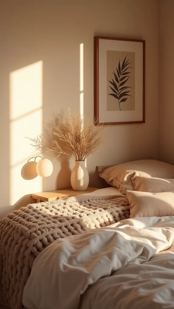 How do you choose a calming color palette that still feels warm in natural light?