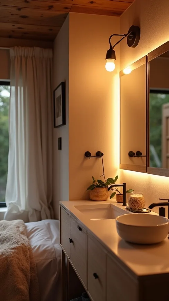 How do you set up mood lighting that doesn’t feel harsh at night?