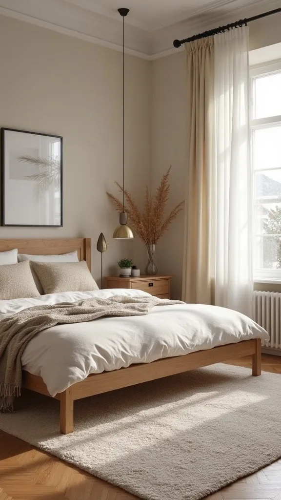 What kind of rug makes a bedroom feel warmer on cold mornings?