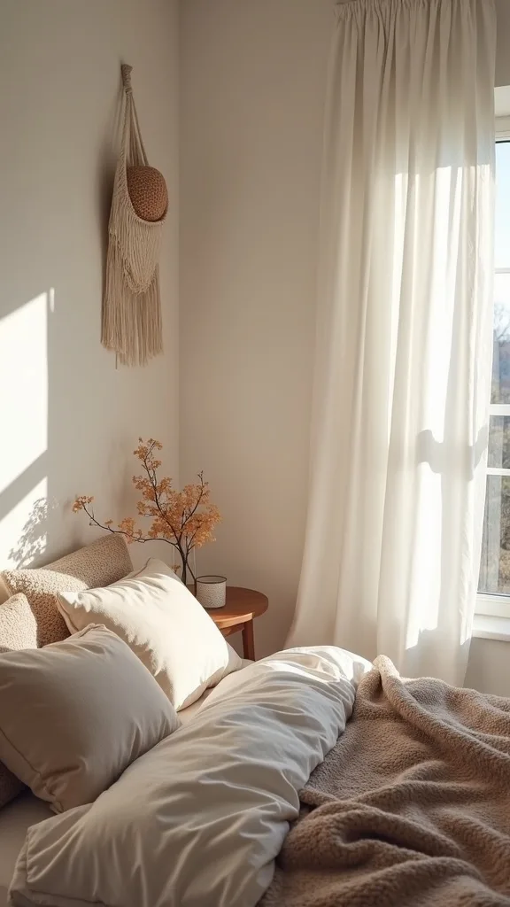 What’s one thing to avoid when styling a cozy autumn bedroom?