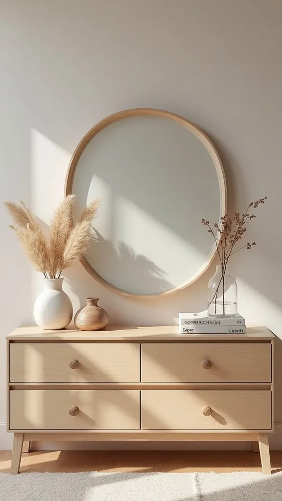 How do I style a dresser top so it feels cozy but still usable?