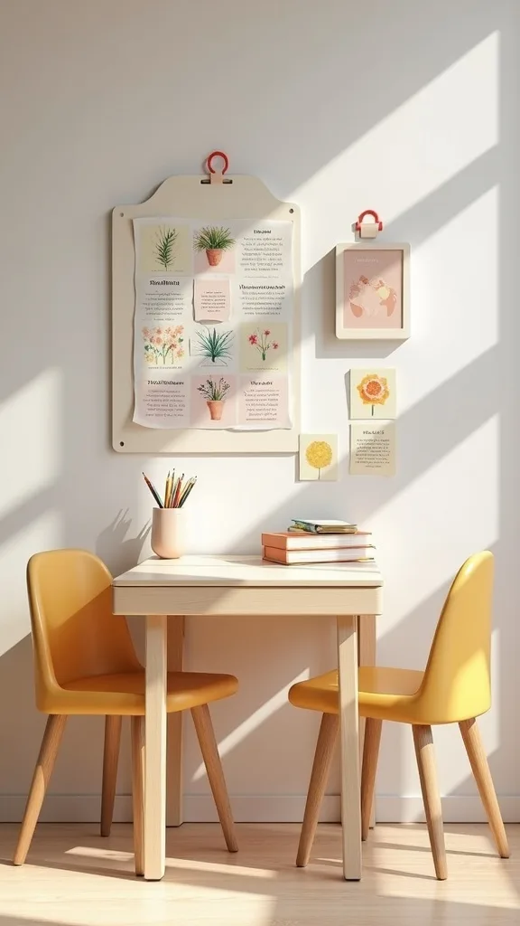 The two-seat table + caddy + tower + clip-up display wall