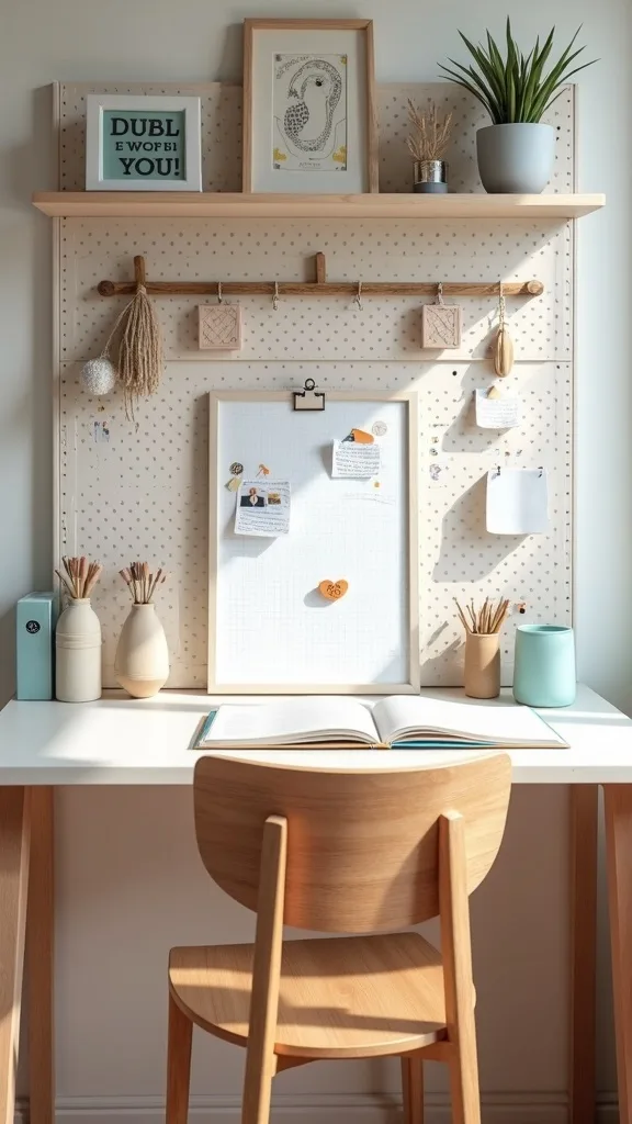 Can a pegboard be a kids study space win (and not look cluttered)?