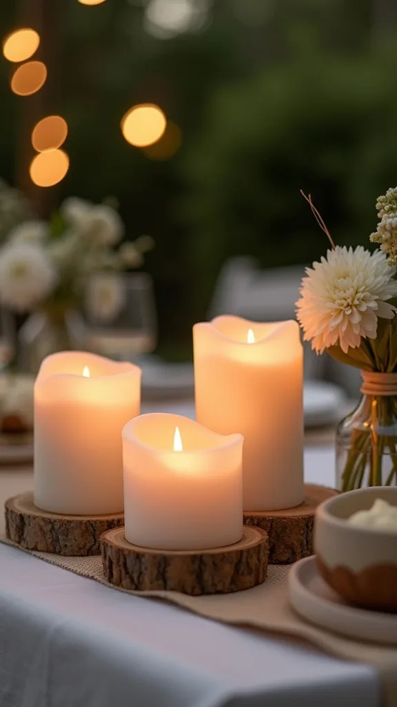 How do I use candles outdoors safely and still get that glow?