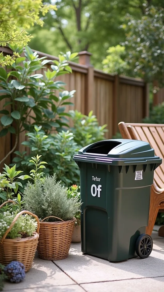 What’s the best way to set up a trash and recycling point without it looking ugly?