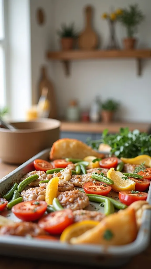 How do I keep a clean counter during sheet pan nights?