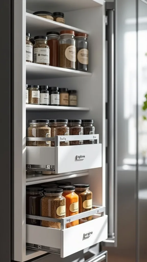 Build the “fridge-side + drawer + jars + labels” system (the easy visual win)