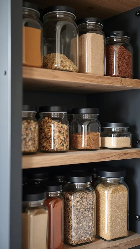 How do I organize spices in a deep pantry so nothing gets lost?