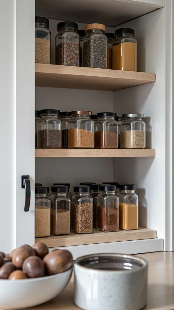 How do I create a spice station near the prep area for fall batch cooking?