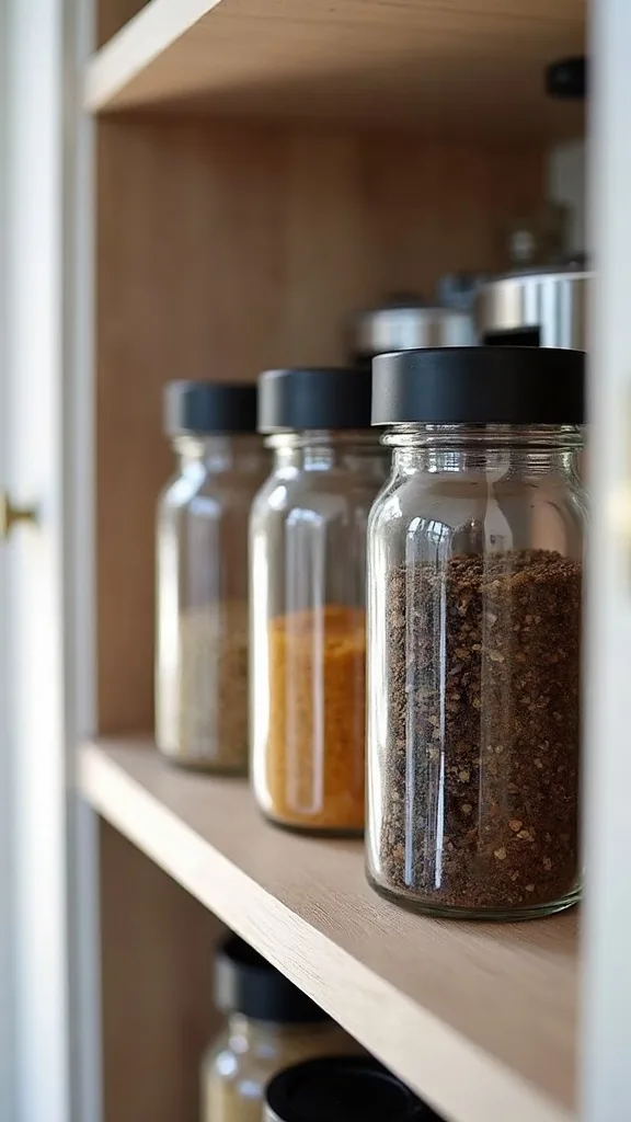 How can I make my spice rack look cohesive without buying all new jars?