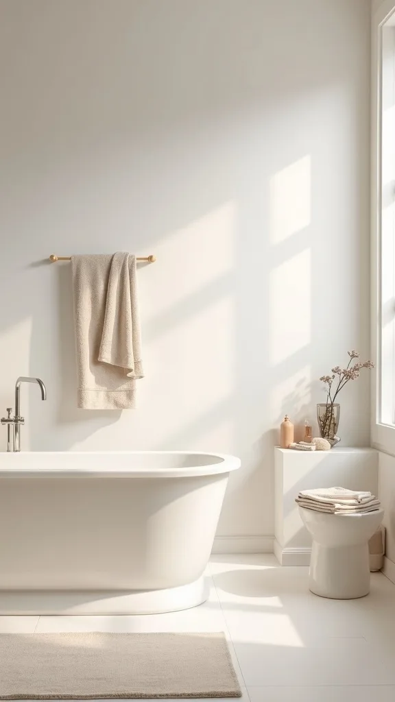 Which towel colors make a bathroom feel warmer (without looking dirty)?