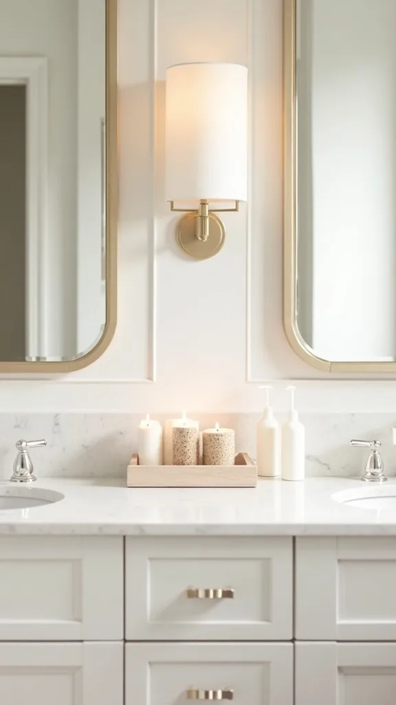 How do I make countertop styling look intentional, not cluttered?