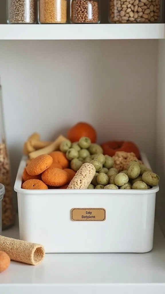 What’s the best way to store snacks without chaos? Create a kid-height grab bin