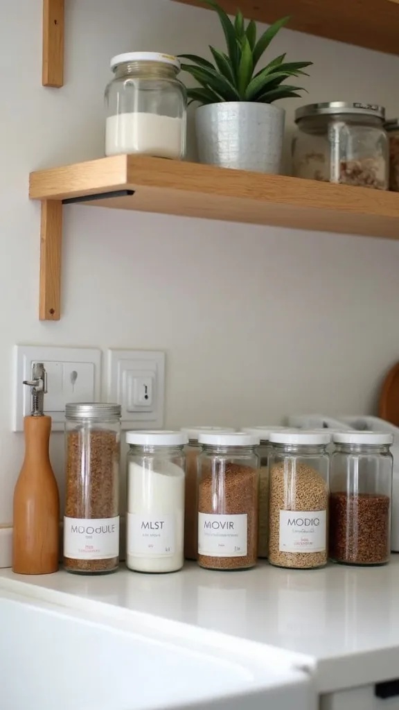 What’s an easy DIY label system that doesn’t look crafty? Use one font and one color
