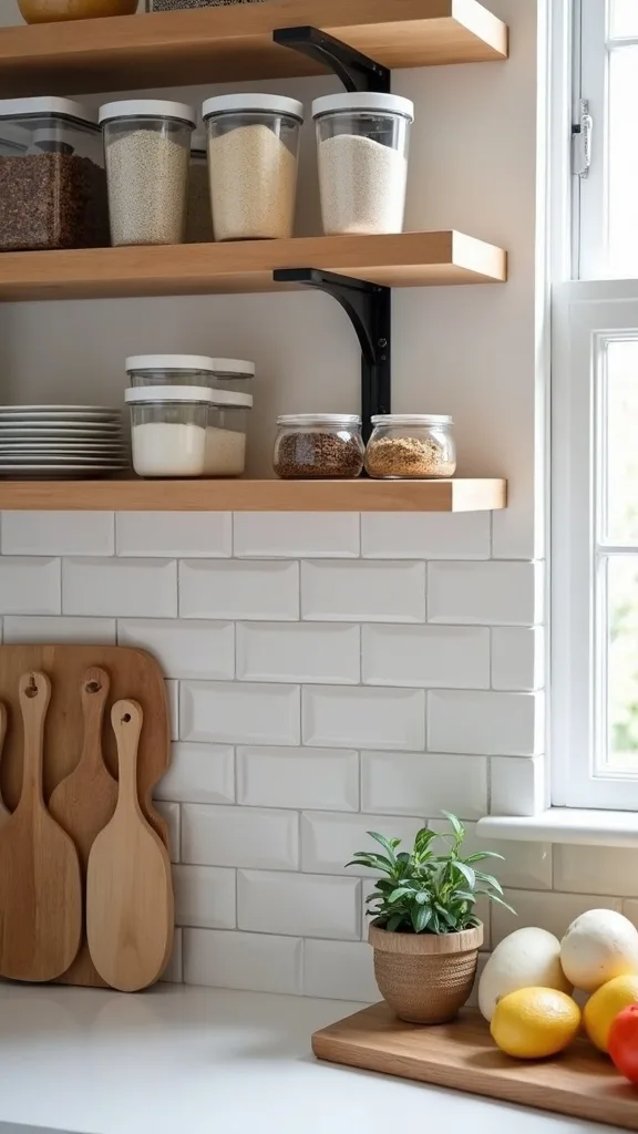 What’s a no-remodel way to add pantry storage? Use the wall for a rail system
