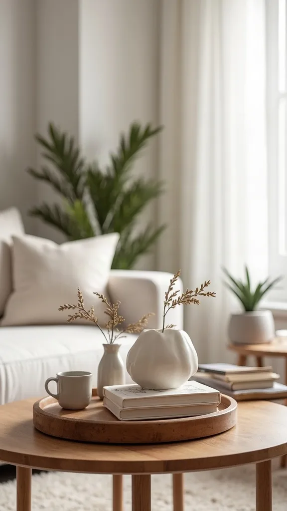 What’s the easiest way to make a coffee table look tidy every day?