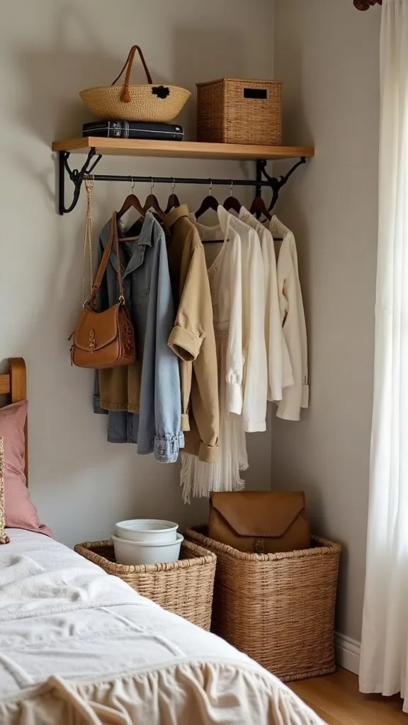 What’s an affordable way to create a “drop zone” in the bedroom?