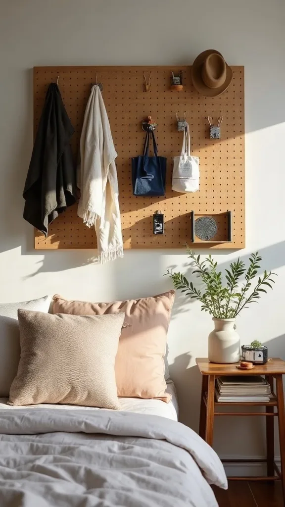 Can pegboards work in bedrooms without looking like a garage?
