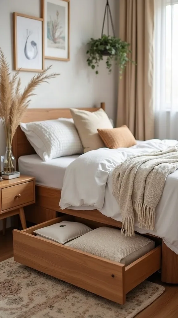 How can under-bed storage look luxe instead of messy?