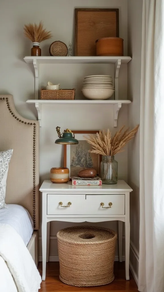 How can I upcycle jars and boxes into bedroom storage that feels elevated?