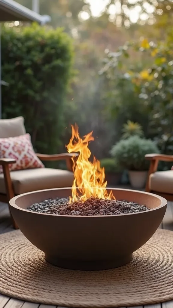 Balcony-first portable fire pit setup (the small-space visual theme)