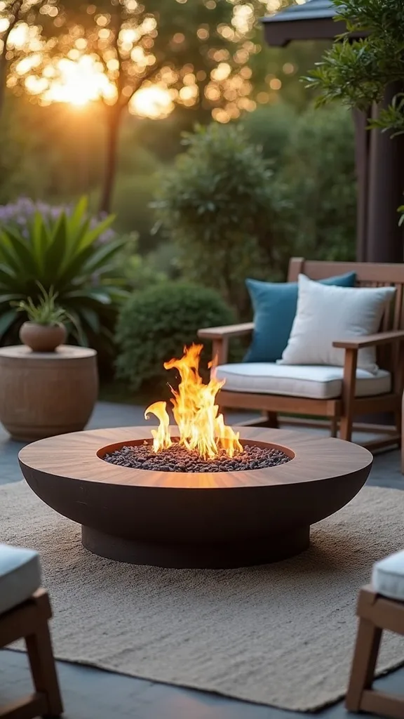 Sunset-facing seating plan (use the view as your “third wall”)