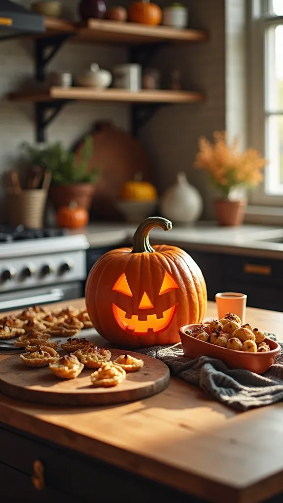 How do you create a Halloween snack station for kids that still looks chic?